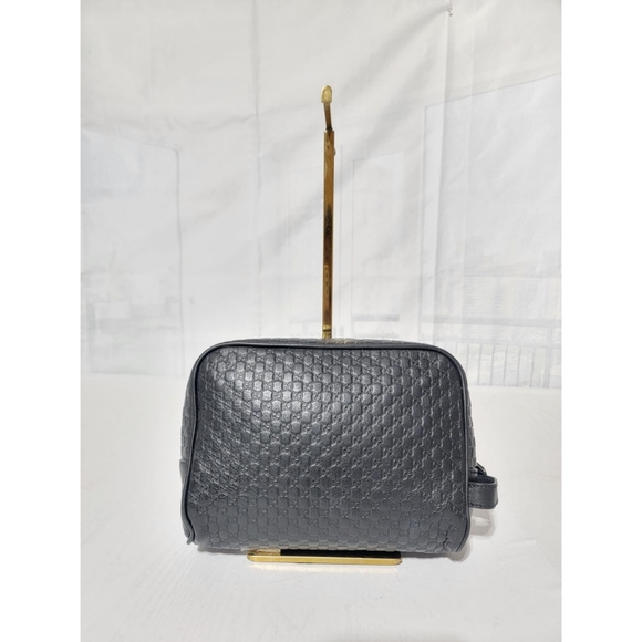 Authentic GG Microguccissima Leather Toiletry Case Black 419775 - Picture 4 of 16